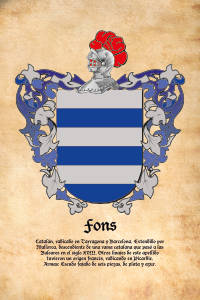 Escudo heráldico del apellido FONS