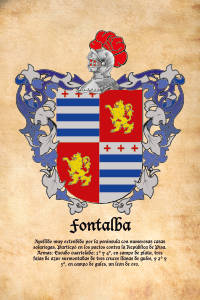 Escudo heráldico del apellido FONTALBA