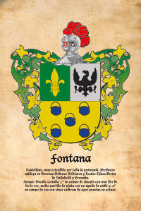 Escudo heráldico del apellido FONTANA