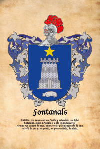 Escudo heráldico del apellido FONTANALS