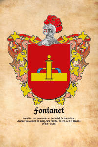Escudo heráldico del apellido FONTANET
