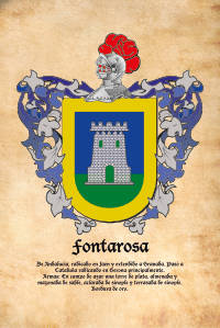 Escudo heráldico del apellido FONTAROSA