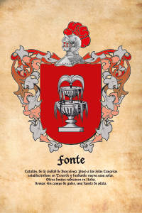 Escudo heráldico del apellido FONTE