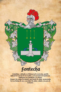 Escudo heráldico del apellido FONTECHA