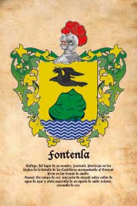 Escudo heráldico del apellido FONTENLA