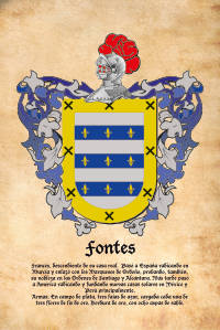 Escudo heráldico del apellido FONTES