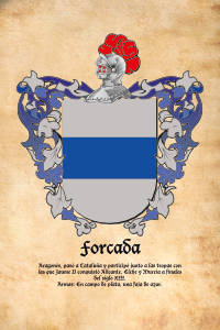 Escudo heráldico del apellido FORCADA