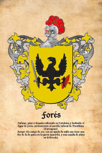 Escudo heráldico del apellido FORES