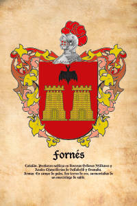 Escudo heráldico del apellido FORNES