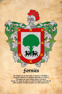 Escudo heráldico del apellido FORNIÉS