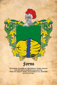 Escudo heráldico del apellido FORNS