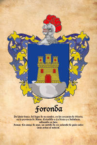 Escudo heráldico del apellido FORONDA