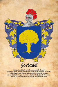 Escudo heráldico del apellido FORTANEL