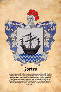 Escudo heráldico del apellido FORTEA