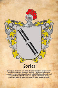 Escudo heráldico del apellido FORTES