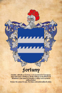 Escudo heráldico del apellido FORTUNY