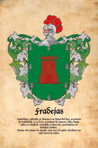 Escudo heráldico del apellido FRADEJAS