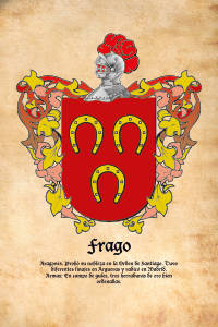 Escudo heráldico del apellido FRAGO