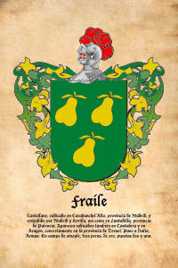Escudo heráldico del apellido FRAILE