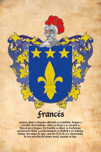 Escudo heráldico del apellido FRANCES
