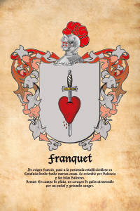 Escudo heráldico del apellido FRANQUET