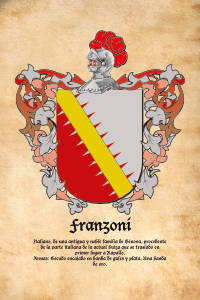 Escudo heráldico del apellido FRANZONI