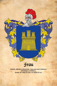 Escudo heráldico del apellido FRAU