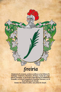 Escudo heráldico del apellido FREIRIA