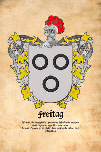 Escudo heráldico del apellido Freitag