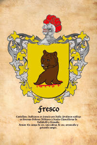 Escudo heráldico del apellido FRESCO