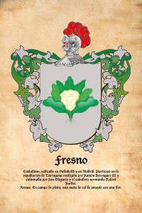 Escudo heráldico del apellido FRESNO