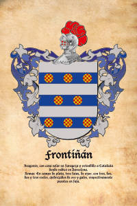 Escudo heráldico del apellido Frontiñán