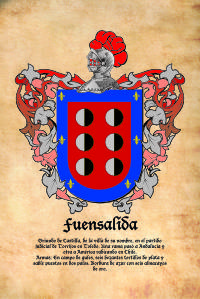 Escudo heráldico del apellido FUENSALIDA