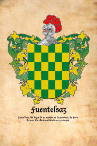 Escudo heráldico del apellido FUENTELSAZ