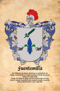 Escudo heráldico del apellido FUENTEMILLA