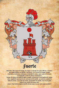 Escudo heráldico del apellido FUERTE