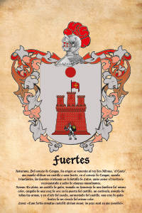 Escudo heráldico del apellido FUERTES