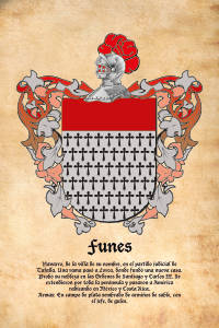 Escudo heráldico del apellido FUNES