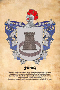 Escudo heráldico del apellido FUNEZ