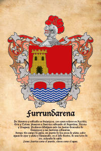 Escudo heráldico del apellido Furrundarena