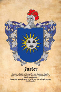 Escudo heráldico del apellido FUSTER