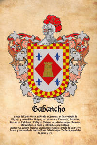 Escudo heráldico del apellido GABANCHO