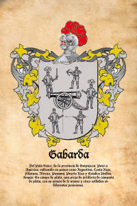 Escudo heráldico del apellido GABARDA