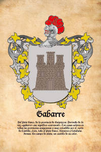Escudo heráldico del apellido Gabarre
