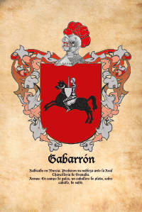 Escudo heráldico del apellido GABARRON