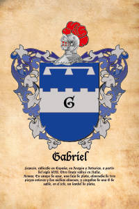 Escudo heráldico del apellido GABRIEL