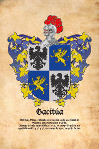 Escudo heráldico del apellido GACITUA
