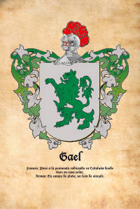 Escudo heráldico del apellido Gael