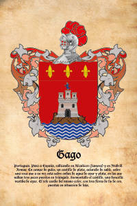 Escudo heráldico del apellido GAGO