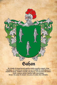 Escudo heráldico del apellido GAHAN